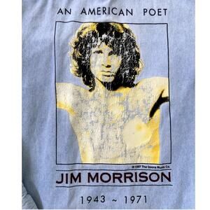 Jim Morrison tribute shirt The Doors denim long sleeve button up XL Y2K 1997 VTG